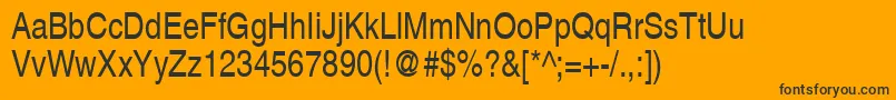 ContextSemiCondensedSsiSemiCondensed Font – Black Fonts on Orange Background