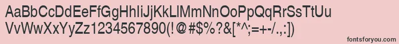 フォントContextSemiCondensedSsiSemiCondensed – ピンクの背景に黒い文字