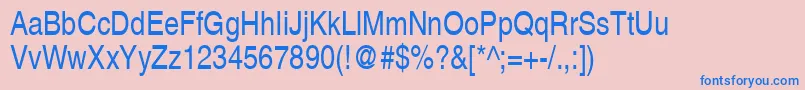 ContextSemiCondensedSsiSemiCondensed Font – Blue Fonts on Pink Background