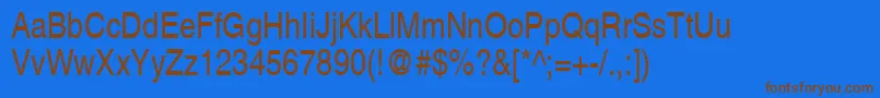 ContextSemiCondensedSsiSemiCondensed Font – Brown Fonts on Blue Background