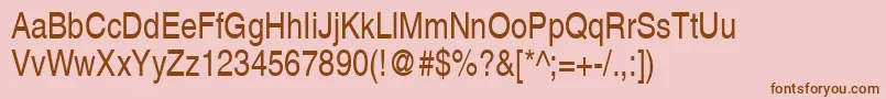 ContextSemiCondensedSsiSemiCondensed Font – Brown Fonts on Pink Background