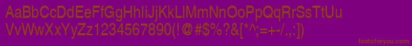 Шрифт ContextSemiCondensedSsiSemiCondensed – коричневые шрифты на фиолетовом фоне