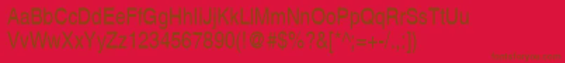 ContextSemiCondensedSsiSemiCondensed Font – Brown Fonts on Red Background
