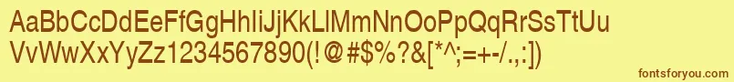 ContextSemiCondensedSsiSemiCondensed Font – Brown Fonts on Yellow Background
