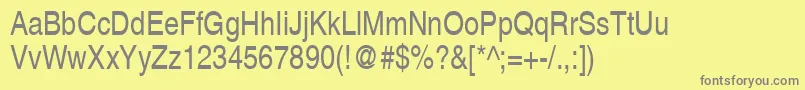 ContextSemiCondensedSsiSemiCondensed Font – Gray Fonts on Yellow Background