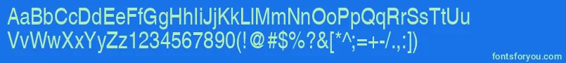 ContextSemiCondensedSsiSemiCondensed Font – Green Fonts on Blue Background