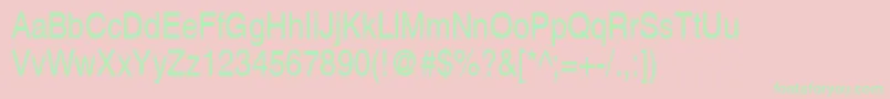 ContextSemiCondensedSsiSemiCondensed Font – Green Fonts on Pink Background