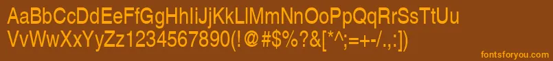 ContextSemiCondensedSsiSemiCondensed Font – Orange Fonts on Brown Background