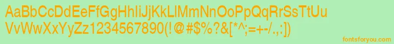 ContextSemiCondensedSsiSemiCondensed Font – Orange Fonts on Green Background