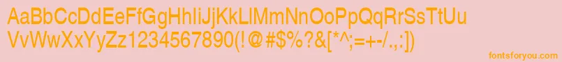 ContextSemiCondensedSsiSemiCondensed Font – Orange Fonts on Pink Background