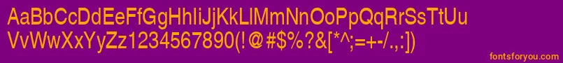 ContextSemiCondensedSsiSemiCondensed Font – Orange Fonts on Purple Background