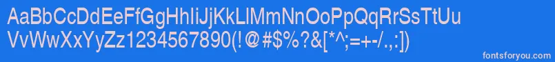 ContextSemiCondensedSsiSemiCondensed Font – Pink Fonts on Blue Background