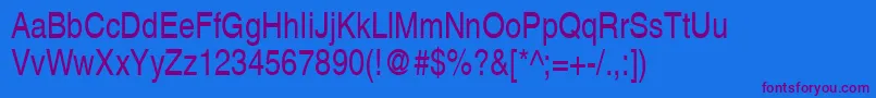 ContextSemiCondensedSsiSemiCondensed Font – Purple Fonts on Blue Background