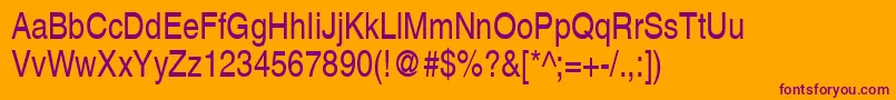 ContextSemiCondensedSsiSemiCondensed Font – Purple Fonts on Orange Background