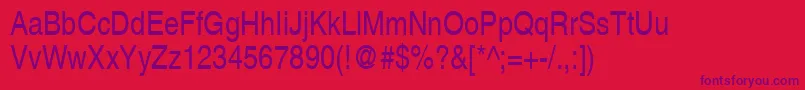 ContextSemiCondensedSsiSemiCondensed Font – Purple Fonts on Red Background