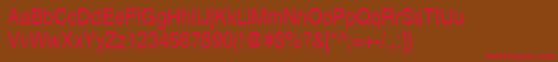 ContextSemiCondensedSsiSemiCondensed Font – Red Fonts on Brown Background