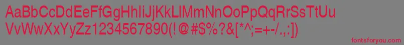 ContextSemiCondensedSsiSemiCondensed Font – Red Fonts on Gray Background