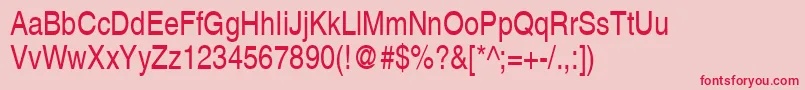 ContextSemiCondensedSsiSemiCondensed Font – Red Fonts on Pink Background