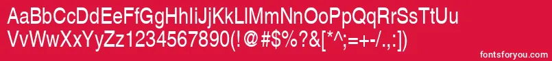 ContextSemiCondensedSsiSemiCondensed Font – White Fonts on Red Background