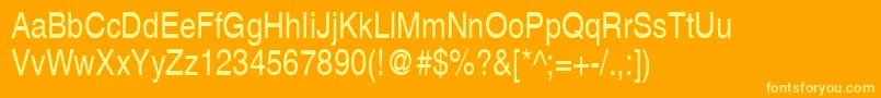 ContextSemiCondensedSsiSemiCondensed Font – Yellow Fonts on Orange Background