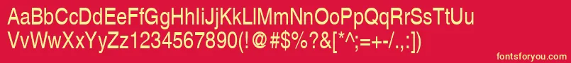 ContextSemiCondensedSsiSemiCondensed Font – Yellow Fonts on Red Background