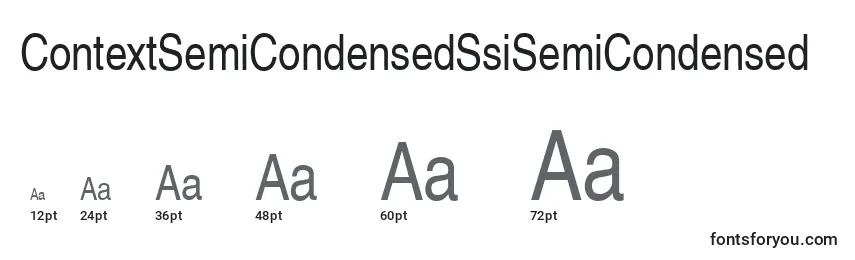 ContextSemiCondensedSsiSemiCondensed Font Sizes