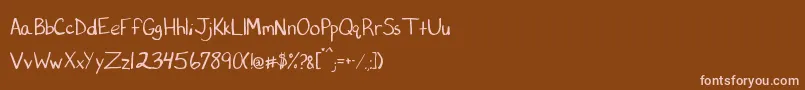Шрифт Printcess – розовые шрифты на коричневом фоне