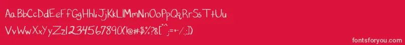 Printcess Font – Pink Fonts on Red Background
