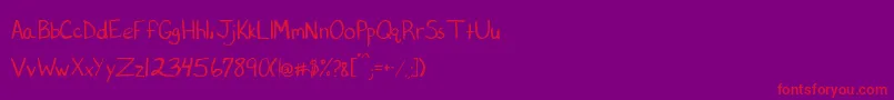 Printcess Font – Red Fonts on Purple Background