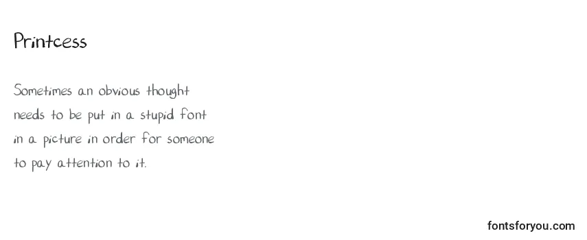 Review of the Printcess Font