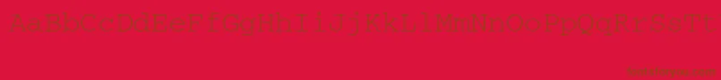 Courierttt Font – Brown Fonts on Red Background