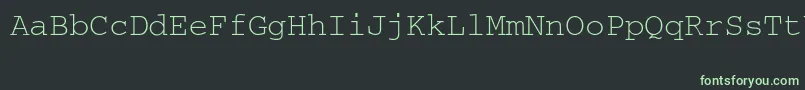Fonte Courierttt – fontes verdes em um fundo preto