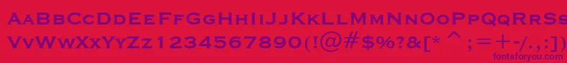 CopperplateGothicBoldBt Font – Purple Fonts on Red Background