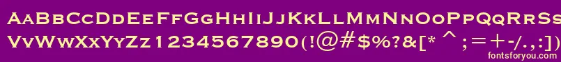 CopperplateGothicBoldBt Font – Yellow Fonts on Purple Background