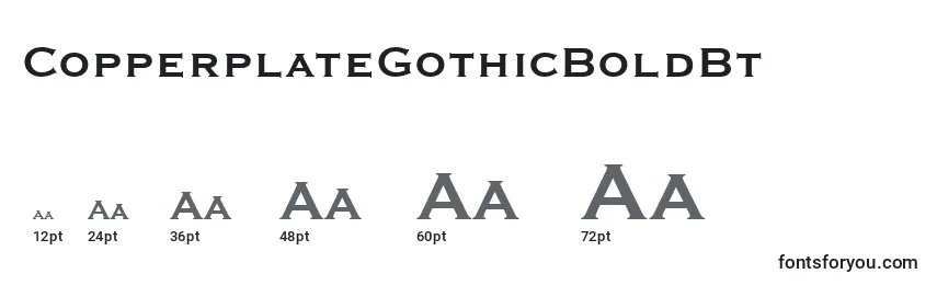 CopperplateGothicBoldBt Font Sizes