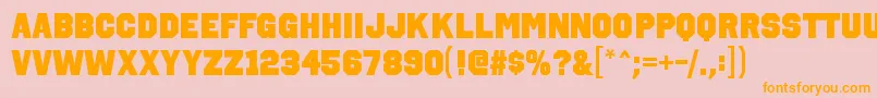 OctincollegeblRegular Font – Orange Fonts on Pink Background