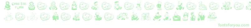 フォントCherishedTeddies – 緑のフォント