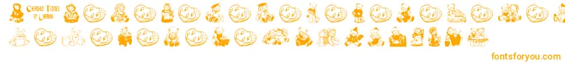 CherishedTeddies Font – Orange Fonts on White Background