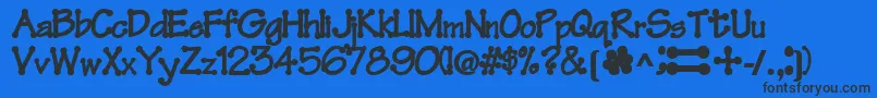 Feltpointnew35Bold Font – Black Fonts on Blue Background