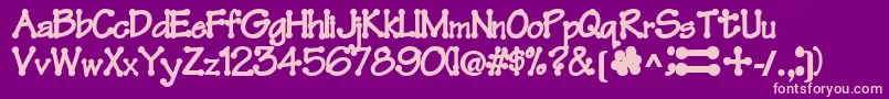 Feltpointnew35Bold Font – Pink Fonts on Purple Background