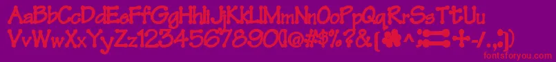 Feltpointnew35Bold Font – Red Fonts on Purple Background