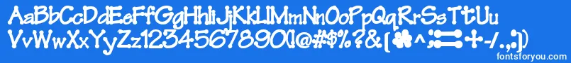 Feltpointnew35Bold Font – White Fonts on Blue Background