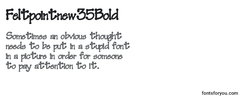 Review of the Feltpointnew35Bold Font