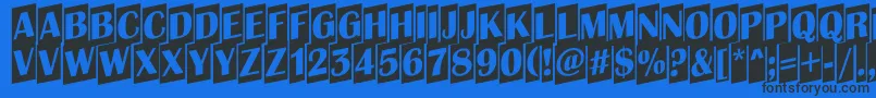 AAlbionictitulcmup Font – Black Fonts on Blue Background