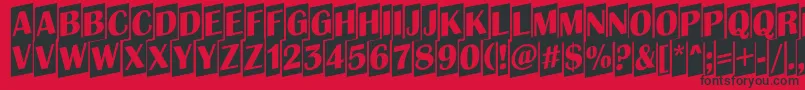 AAlbionictitulcmup Font – Black Fonts on Red Background