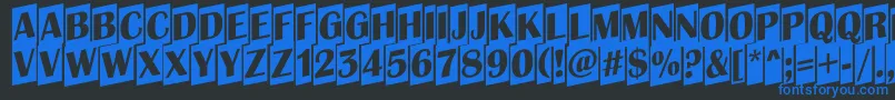 AAlbionictitulcmup Font – Blue Fonts on Black Background