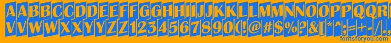 AAlbionictitulcmup Font – Blue Fonts on Orange Background