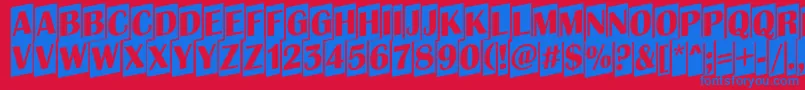 AAlbionictitulcmup Font – Blue Fonts on Red Background