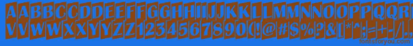 AAlbionictitulcmup Font – Brown Fonts on Blue Background