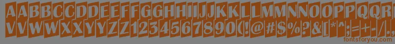 AAlbionictitulcmup Font – Brown Fonts on Gray Background